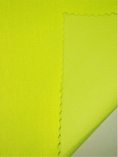 XX-FSSY/YULG  CVC 55/45 hi-vis poly cotton interweave fabric 250D*8S  300GSM 側面照